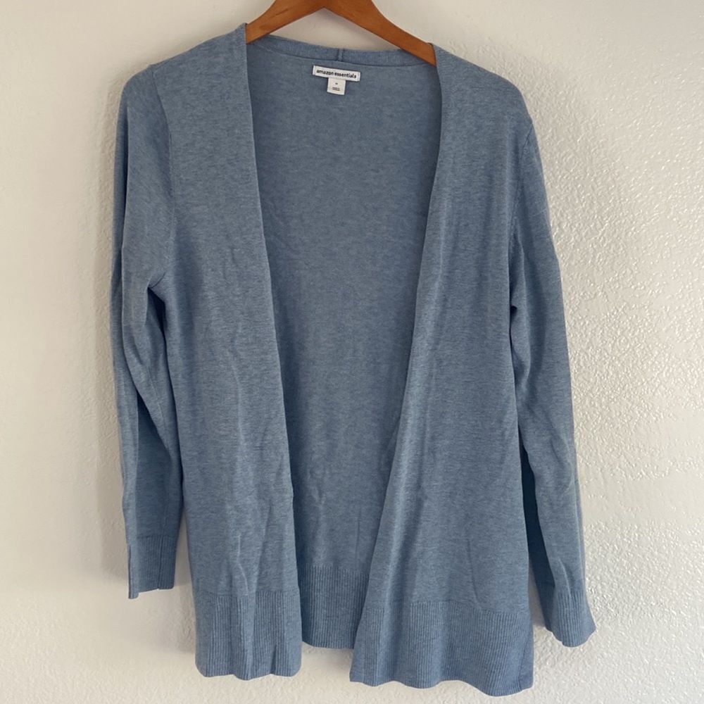 Amazon Essentials Women's Lightweight Open-Front Cardigan Sweater Blue Sz M - Picture 10 of 11